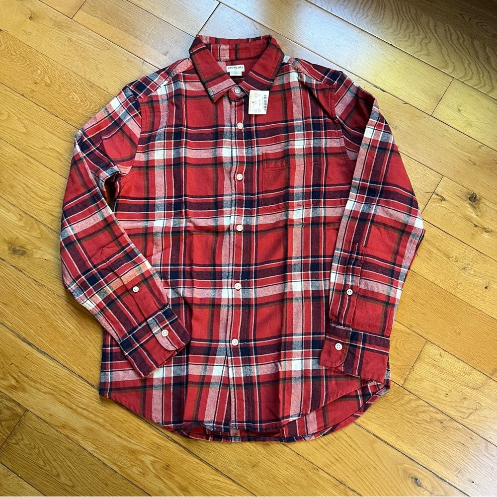Crewcuts Plaid Flannel Shirt 12 NWT